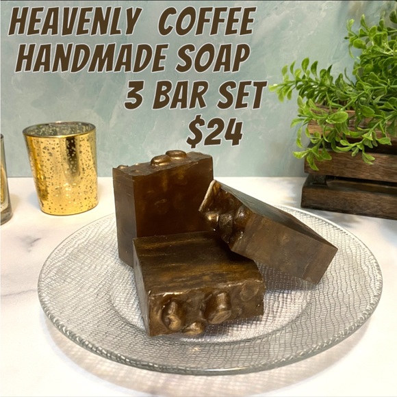 Effervescent Bubbles Other - 3 Bars Coffee Bean Soap Set, Handmade ( PRICE IS FIRM )